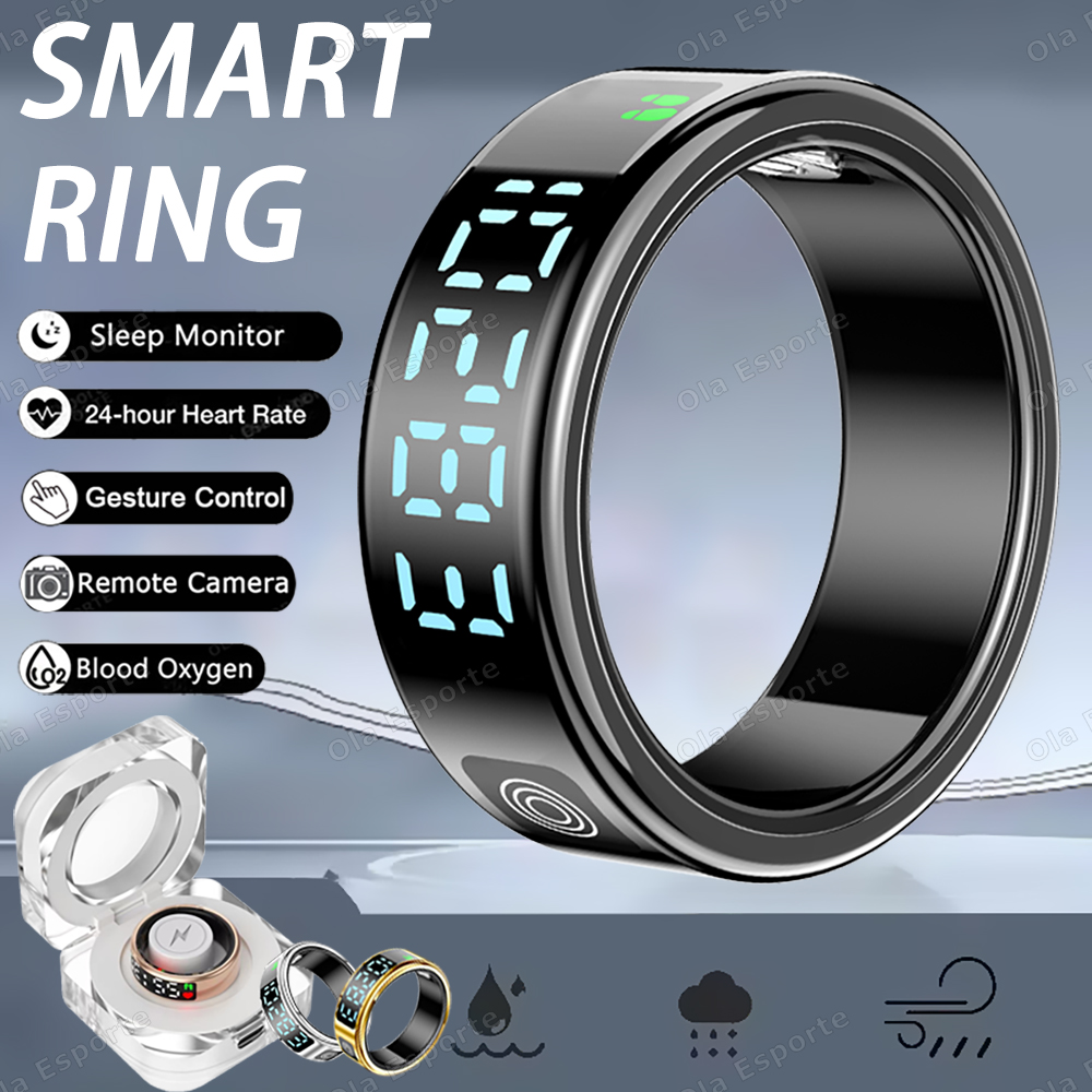 Smart Home Trainer - Şarj Kutulu SR08 Akıllı Yüzük, Erkekler