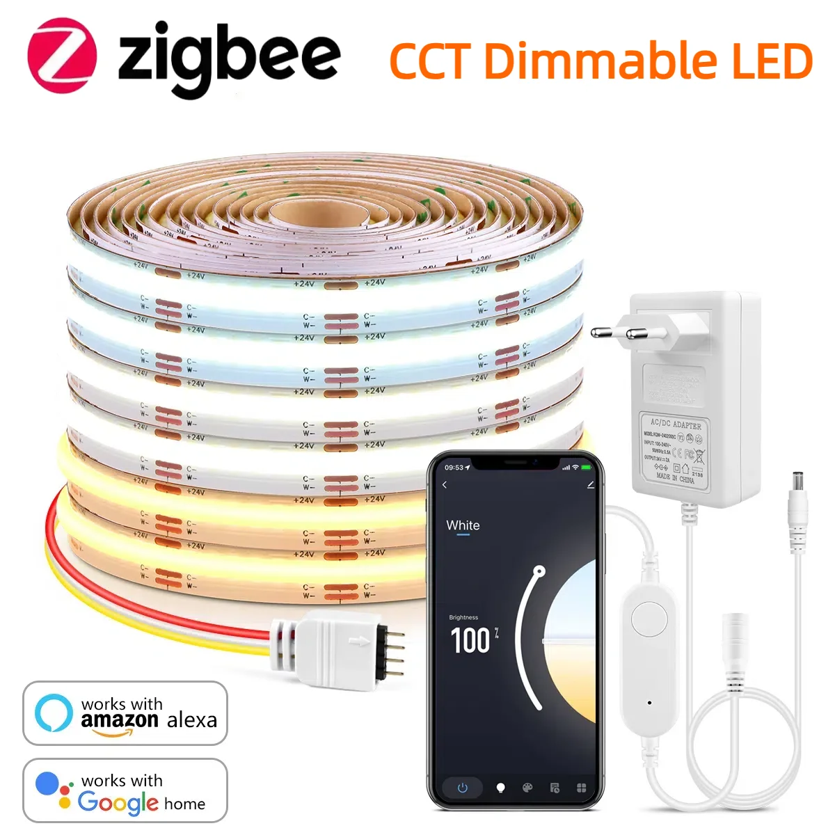 Smart Home Apple - Zigbee 3.0 CCT 2700K-6500K Kısılabilir COB