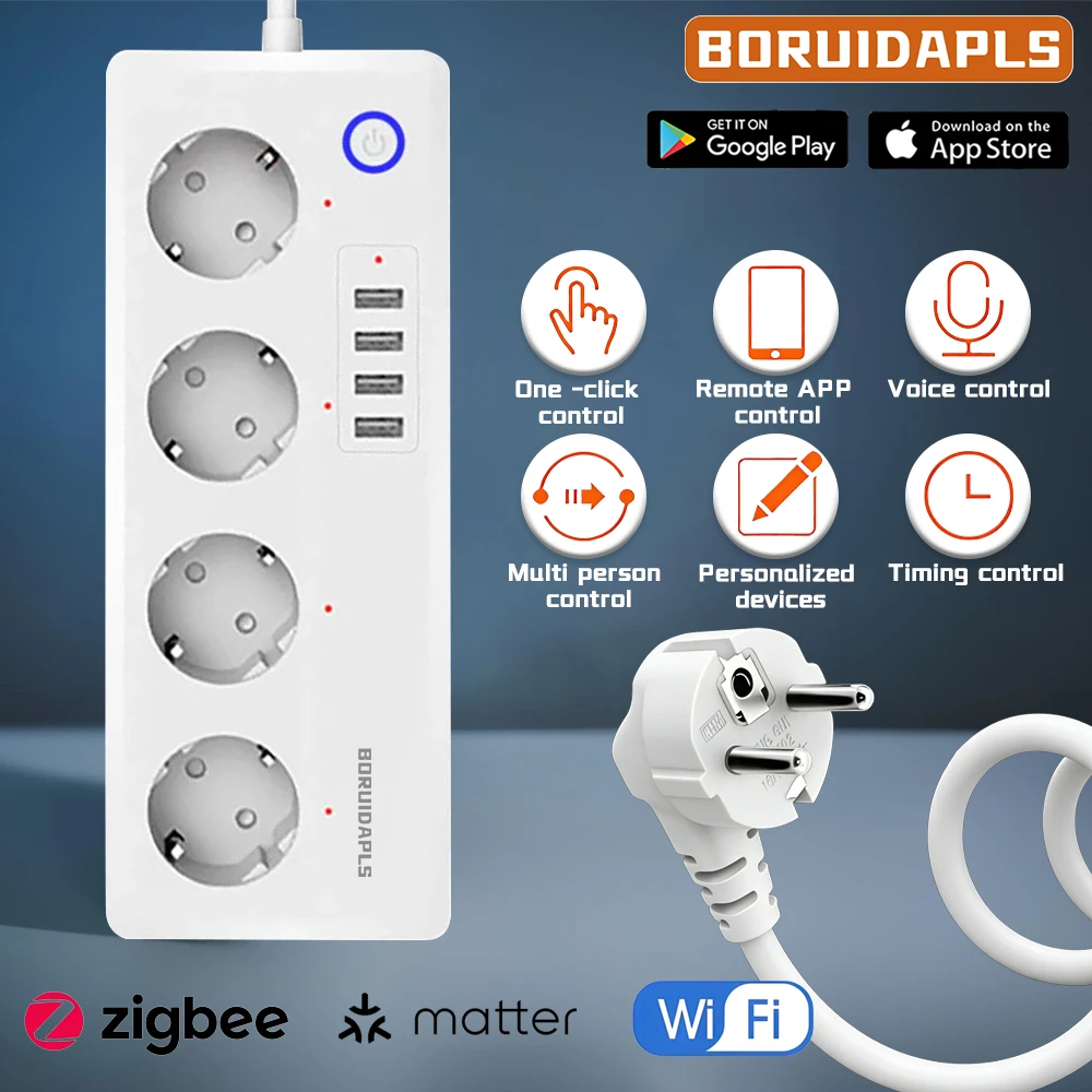 Smart Home Apple - BORUIDAPLS ZigBee Matter WiFi Akıllı Güç