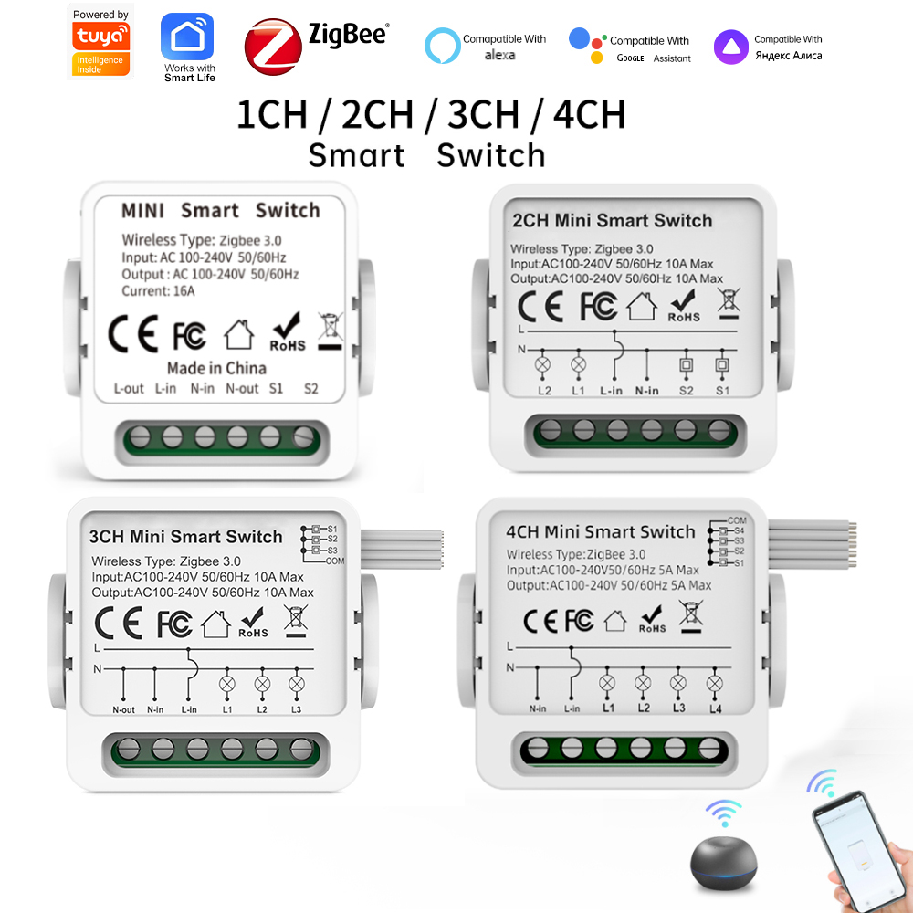 Smart Home Miniature - Tuya Zigbee 3.0 Akıllı Anahtar 1/2/3/4
