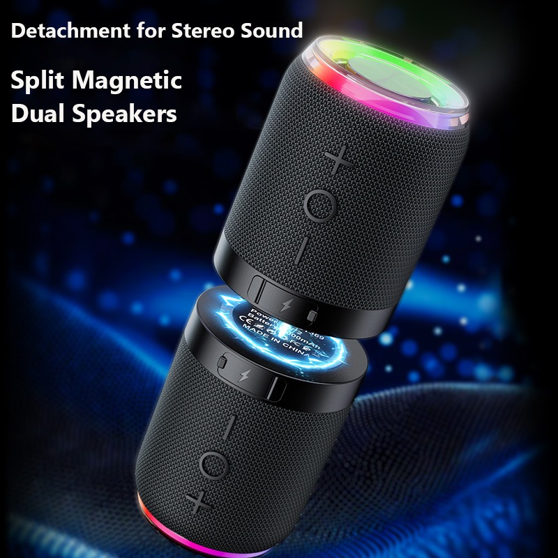 Smart Home Apple - RGB Işıklı Kumaş TWS Stereo Subwoofer
