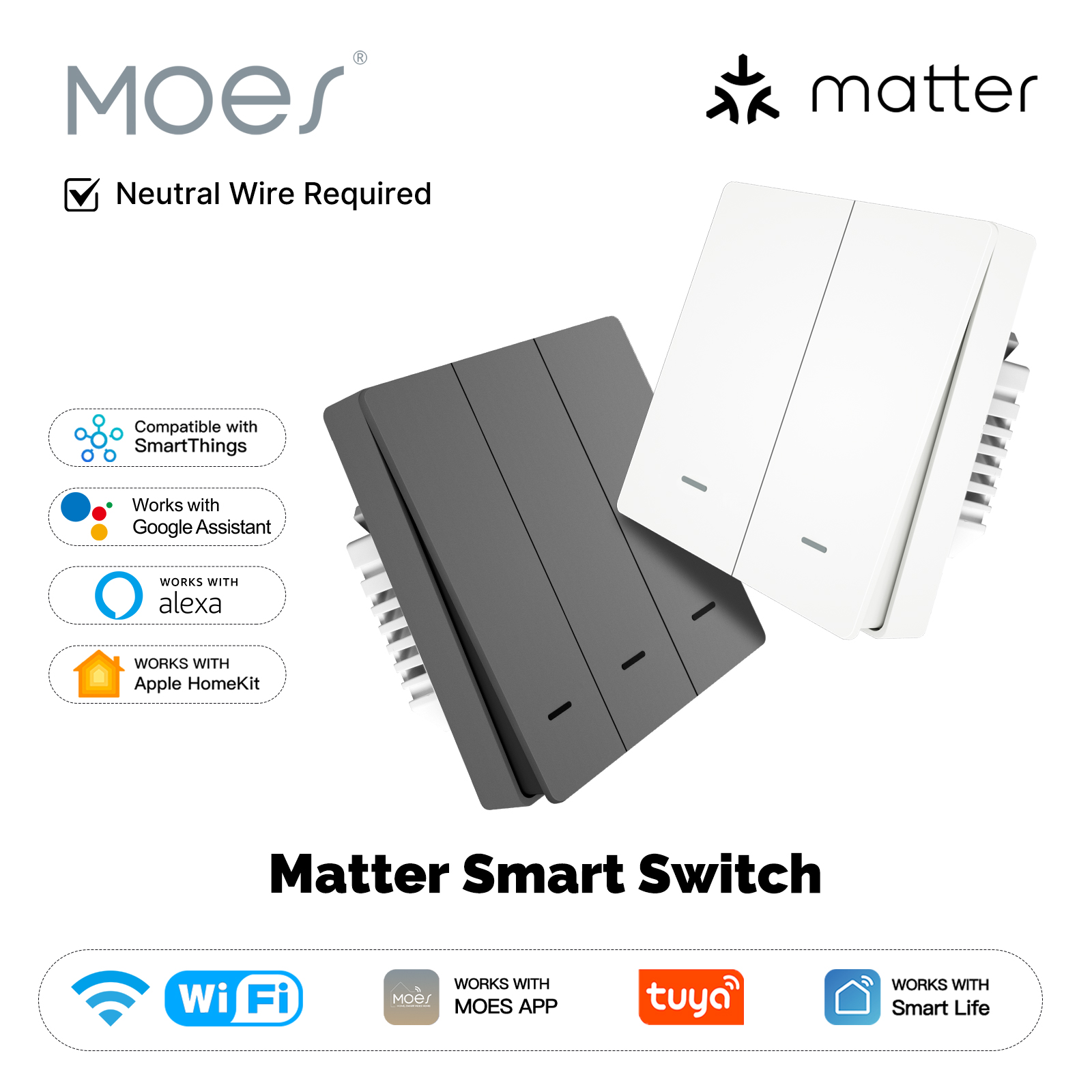 Smart Home Tablet - MOES Matter Tuya WiFi Akıllı Işık