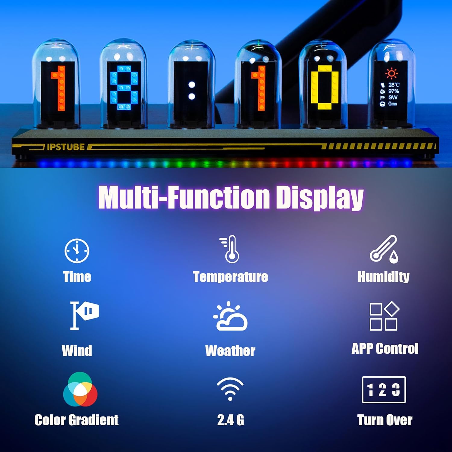 Nixie Tüp RGB IPS Ekran LED Re - Smart Home Interior incelemesi ve fiyatı