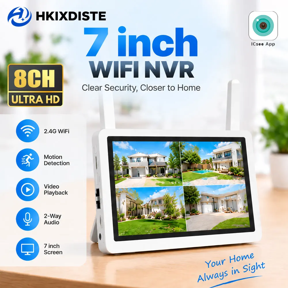 7 İnç 8 Kanallı 5MP WiFi NVR G - Security Ip Camera incelemesi ve fiyatı