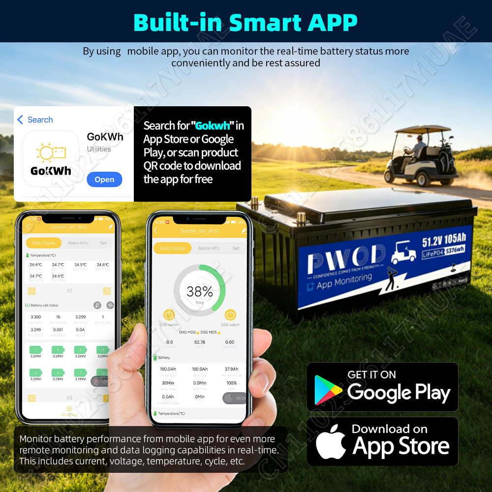48V 105ah Lifepo4 Batarya Pake - Smart Home Energy App incelemesi ve fiyatı