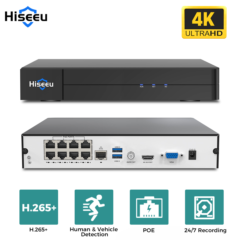 Hiseeu 8 Kanallı 4K PoE NVR Ağ - Security Ip Camera incelemesi ve fiyatı