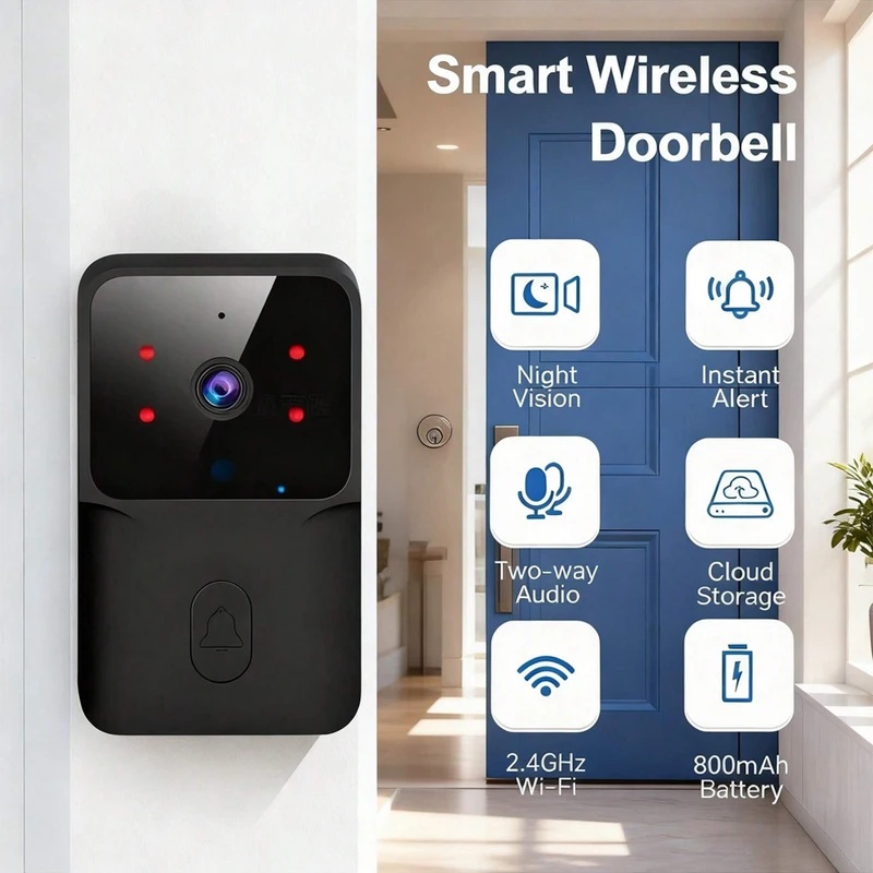 Akıllı WiFi Kablosuz Kapı Zili - Smart Home Video Doorbell Installation incelemesi ve fiyatı