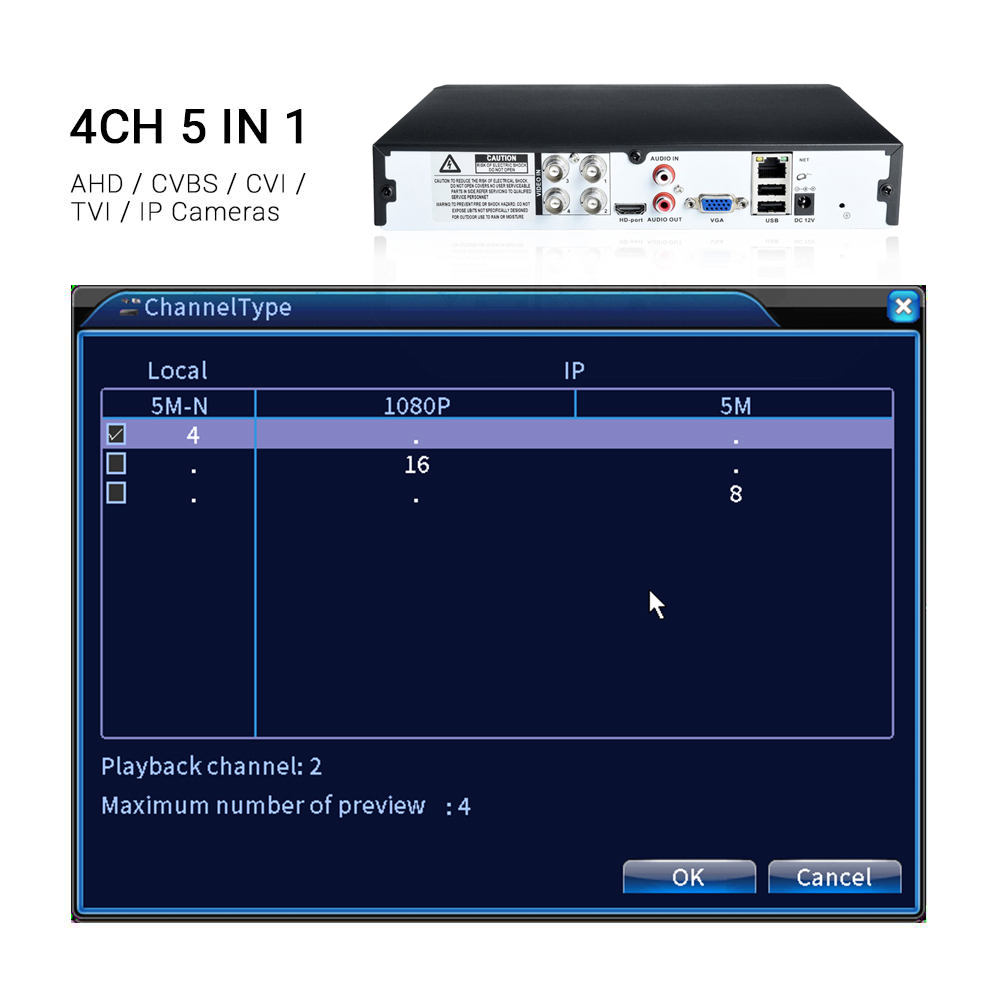 Hamrolte 5M-N AHD DVR 4CH/8CH  - Security Ip Camera incelemesi ve fiyatı
