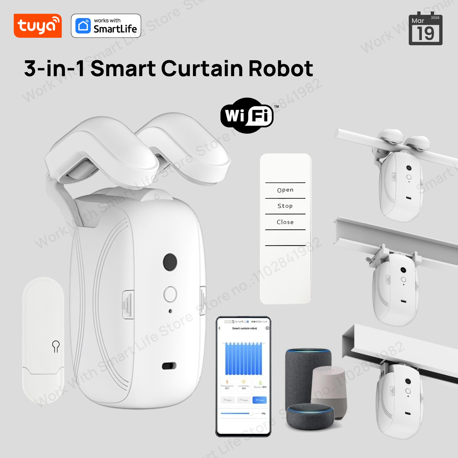 1/2 ADET Tuya Akıllı WiFi Perd - Smart Home Registration incelemesi ve fiyatı