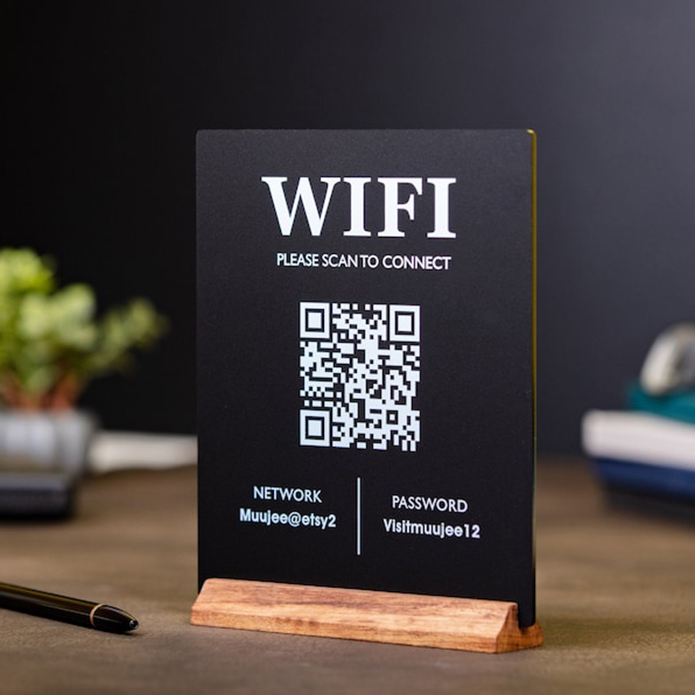 Ahşap Tabanlı Özel WiFi QR Kod - Airbnb Smart Home incelemesi ve fiyatı