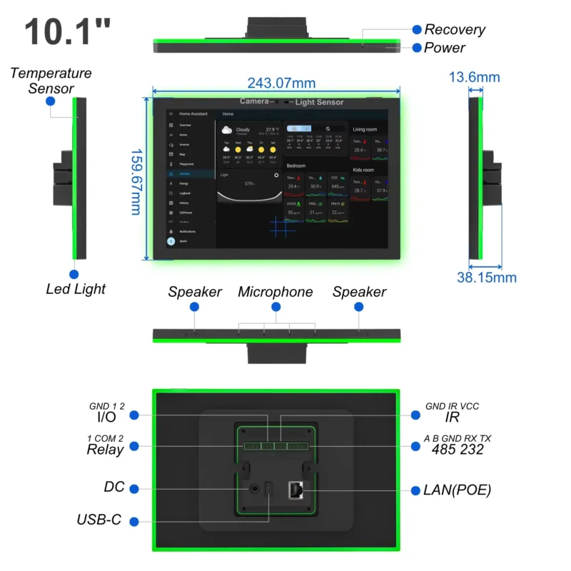 Home Assistant 10.1 İnç Androi - Smart Home Tablet incelemesi ve fiyatı