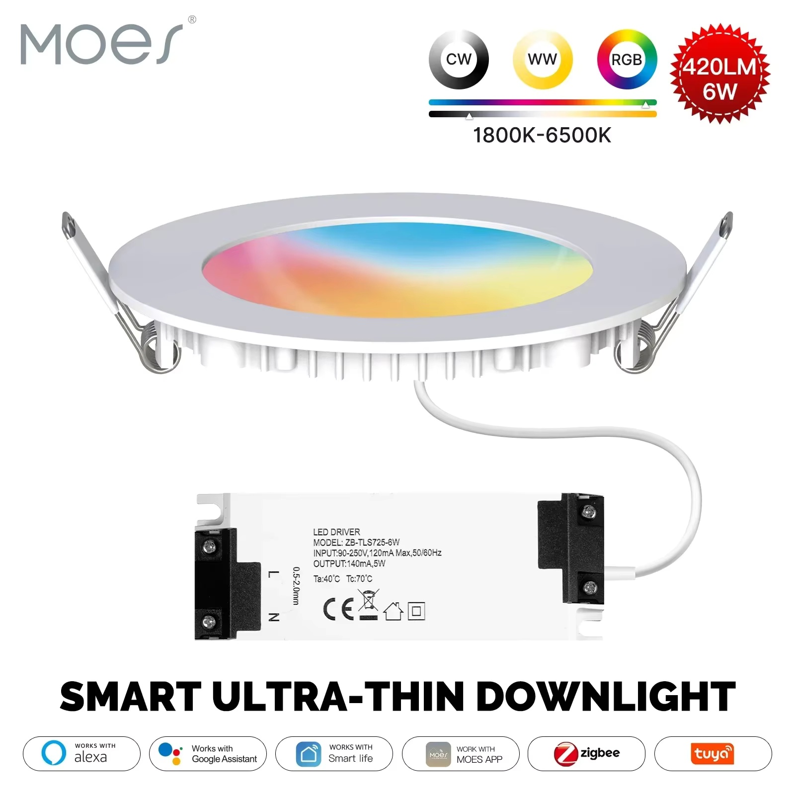 MOES ZigBee Downlight Tuya Ult - Smart Home Youtube incelemesi ve fiyatı
